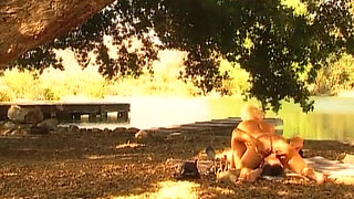 Blonde Babe Gets Licked and Fucked by the Lake