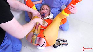 Kinky blondie gets bum banged