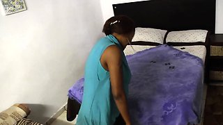 BIG TITS EBONY MILF gets rough ANAL railing