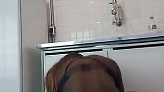 Naughty Brazilian Couple, Having Sex in the Kitchen, Interracial.