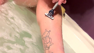 Shaving Pussy & Legs, Erotic Sensual School Teacher