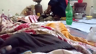 I was cooking and the guy masturbated behind my back. Indian desi boy and mummy