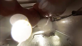 Webcam Under Bath. Girlfriend After Sex in Shower
