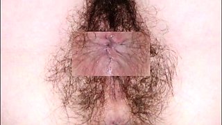 Bushy Girl's Pussy - Close-Up View