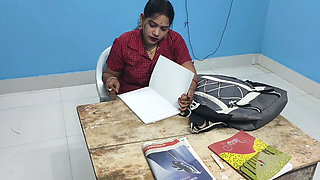 Desi Indian 18 Years Old College Girl Sex with Her Teacher in Class Room, When Teacher Is Studying, Desi Indian Girl XXX Video