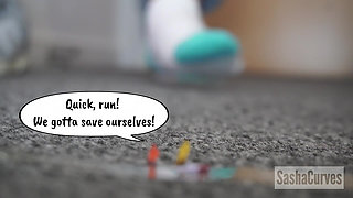 Playing with My Tiny Roomates