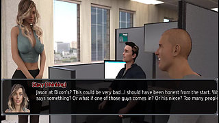 The office wife #21 - Stacy gave Marcus a hand job and sucked off the cum