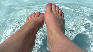Solo Foot Play in Pool