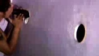 Glory hole blowjob busty amateur blonde fucking