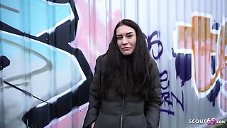 GERMAN SCOUT - Slim Czech Teenage Stefani Jameson with Saggy Jugs Pick Up for First Casting Nail - Hard core