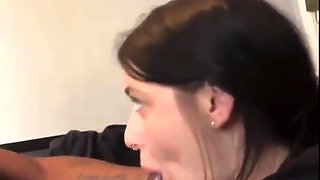 Interracial blowjob fuck jerk and facial at gloryhole