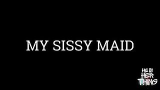Mistress Dominates Sissy Maid with Hard Strapon Pegging