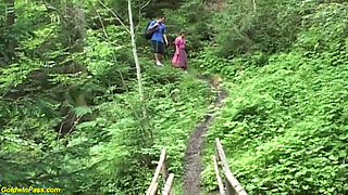 Sweet German teen fucked outdoor