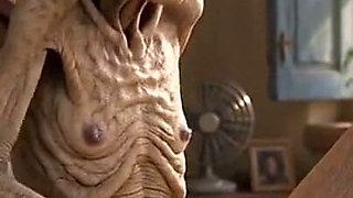 Very Old Widow Masturbates Her Wrinkled Pussy Alone and Craves a Huge Cock