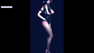 Pixelated Beauty with Dangerous Curves - 3D Animation Hentai