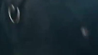 Making a guy suck my strapon outdoor