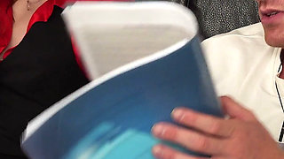Glasses Teacher Megan Murkovski Sucks Martin Spell Then Gets Fucked on the Couch