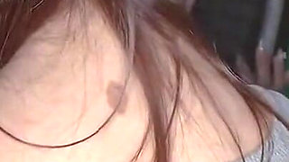 Fragile Heiress Heat as the Natural Rich Beauty Offers Warm Mouth Support Inside a Risky Temporary Booth