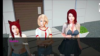 Uncensored sex game walkthrough featuring a curvy tattooed babe in 3D