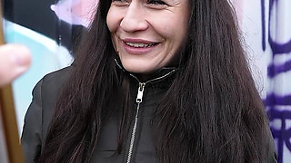 German Scout - Slim Czech Teen Stefani Jameson with Saggy Tits Pick up for First Casting Fuck