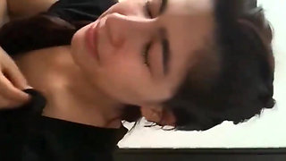 Desi BF Cum on Her Cute and Innocent Girlfriends Face Fuck