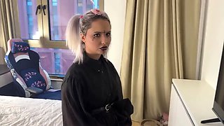 Flexible Alt E-girl Sucks for Energy Beverage and Takes Deep Anal Creampie in Insane Positions