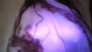 Oiled titties massage with riding session