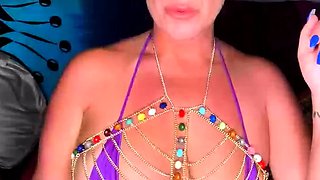 Big tit amateur brunette fucks a dildo close up and hardcore