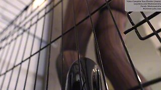 Mistress Julia Part 2: Useless Slave Locked in Cage for Humiliation & Ass Worship - Ruined Orgasm Femdom