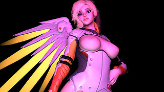 Overwatch Mercy Costume Lap Dance