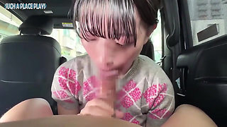 Car Encounter with a Busty Beauty. an Intimate Lesson That Ends in an Overwhelming Finish