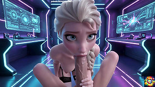 Elsa having sex in the tech bedroom