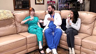 Ball sucking, oral job, face fucking