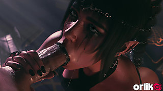 Shadowheart Baldur's Gate 3 Hot Sloppy Blowjob - Wet Messy 3D Animation