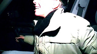 Brunette Fingers Herself Deep in Dark Car