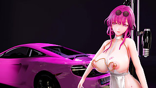 [mmd] Kafka Hot Pink Milk Chain Milk Milk Jumping Egg Obscene Pattern