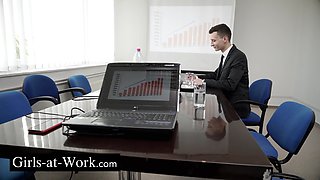 Buxom Liza Del Sierra gets railed in the office