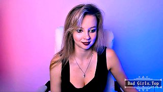 Skinny Webcam Teen Flaunts Perfect Natural Big Boobs