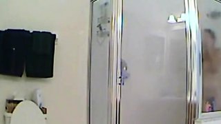 MILF stepmother spied in the shower