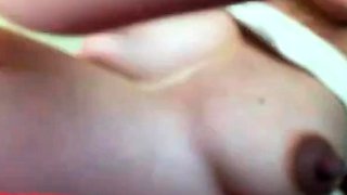 Pregnant Girl Shows Off Big Nipples on Webcam
