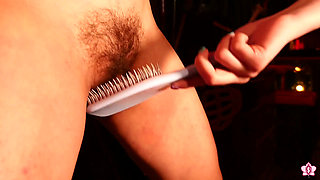 Porcelain Victoria's Lesbian BDSM 80s Porno Part 2: Slave Mila Is Flogged, Clamped, Cropped and Teased Into Submission
