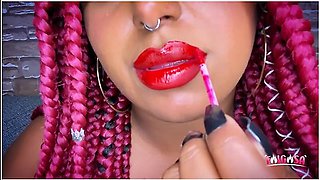 Wet Blowjob With Red Lips