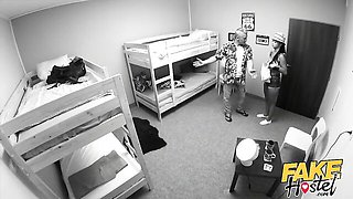 Fake Hostel featuring Steve Q and Daphne Klyde's natural tits porn