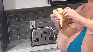 Thick Fake Tit GILF in the Kitchen