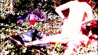 vintage granny in the woods