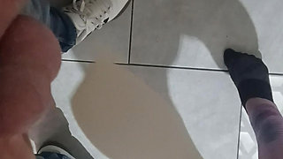 Cock and Balls beat with spatula  hard