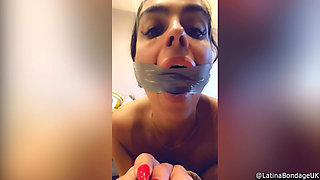 Latina Tied up and Gagged, but She Loves It!