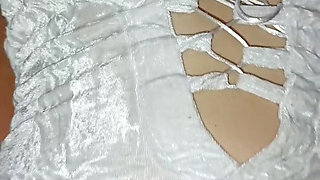 Latina Walking in Heels, Provoking Masturbates On The Stairs