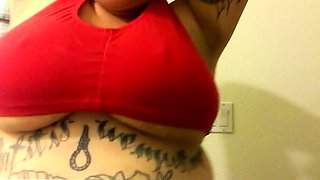 Big boobs milf masturbates with her dildo