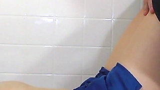 Penny Pax works out in the bathroom with uncut Alex Legend!